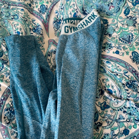 Gymshark Teal/ blue mark leggings size small - Picture 2 of 5